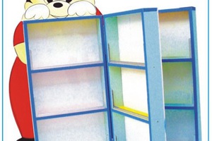 giá thư viện gấu đỏ   