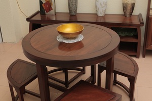 Đồ gỗ nội thất bàn ăn gỗ tự nhiên hiện đại Mẫu 001