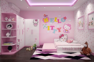 Bộ phòng ngủ Hello Kitty cho bé gái