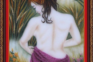 Tranh đá quý Ngọc Kim Long