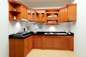 Tủ bếp gỗ cho hộ gia đình
