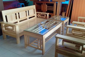 Bàn ghế phòng khách sồi nga