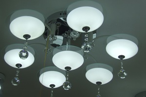 Đèn chùm hiện đại bóng tròn pha lê