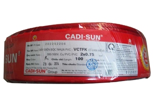 Cáp điện đôi mềm Cadisun 2x0.75mm