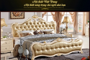 Giường tân cổ điển cao cấp nhập khẩu giá rẻ A-686