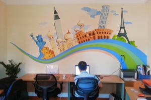 Vẽ tranh tường văn phòng công ty