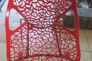 Ghế inox đỏ, trắng