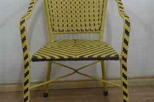 Ghế cafe nhựa giả mây 01