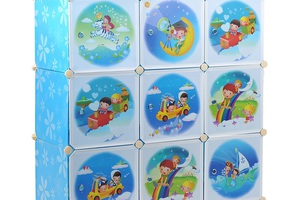 Tủ ghép đa năng 9 ô cửa cổ tích TTQ01-M3