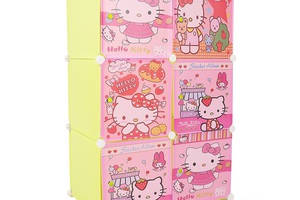 Tủ nhựa ghép đa năng 6 ô cửa kitty TTQ06-M2