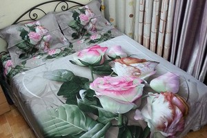 Monika: Chăn ga 3D cotton lụa hàng mới về 2015