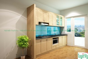 Tủ bếp gỗ sồi Nga đẹp và rẻ nhất Hà Nội.