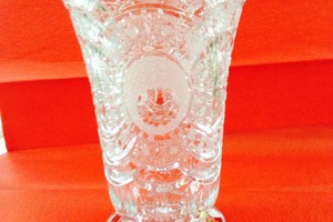 Bình hoa pha lê Tiệp mài thủ công 