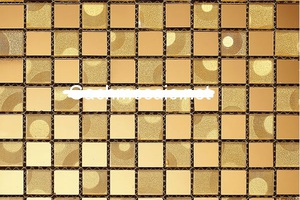 Gạch mosaic thủy tinh vàng trà AL106