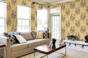 Giấy Dán Tường Màu Vàng