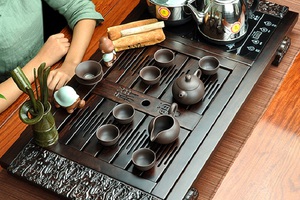 Bàn Trà Điện Đa Năng Gỗ Lê Đen