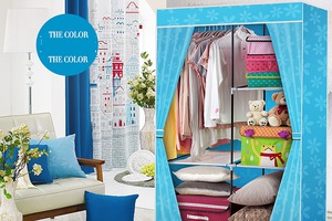 Tủ quần áo 2 buồng kéo rèm