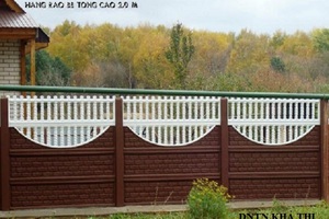 Tường rào bê tông cốt thép cho khuôn viên rộng