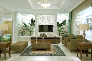 Vách ngăn CNC trang trí phòng khách