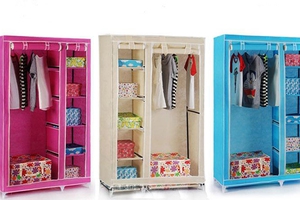 Tủ vải cao cấp 2 buồng 5 ngăn