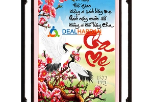 Tranh thêu chữ Cha mẹ