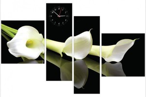 Tranh đồng hồ nghệ thuật hoa Calla DH898A 120cmx80cm