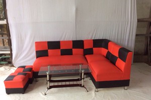 Thanh lý bộ sofa góc mini đỏ