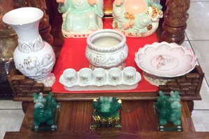 bán bộ đồ thờ sứ trắng cao cấp