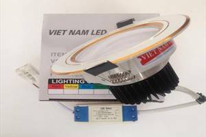 Đèn âm trần kính đục 1 màu và 3 màu as, cs từ 2w-9w