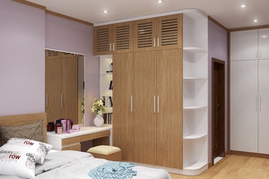 Tủ quần áo gỗ MFC An Cường nhà cô Vân Golden Place