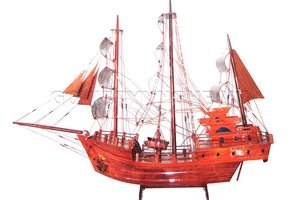 Mô Hình Thuyền Gỗ Thái Lan 80cm (Gỗ Tràm)