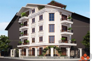 Thiết Kế Kiến Trúc Nhà Phố 5 Tầng Hiện Đại Tại Hoài Đức