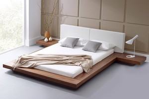 Giường ngủ hiện đại - giường gỗ óc chó (walnut)