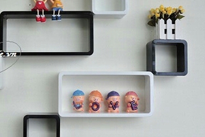 kệ trang trí đồng giá ( kệ 3 ô mẫu 04 )