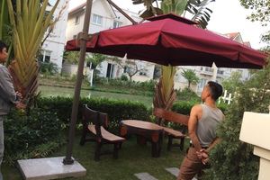 Ô dù lệch tâm vuông cao cấp 3x3m hợp kim nhôm