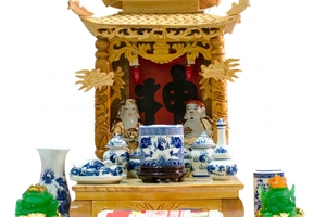 Ban Thờ Thần Tài Phát Mái Cong