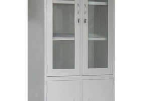 Tủ sắt 4 cánh 2 cữa kính