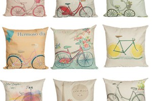 Gối trang trí xe đạp
