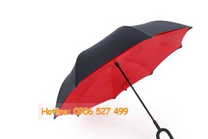 Ô gấp ngược màu đỏ sang chảnh