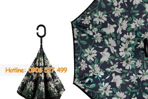 Ô gấp ngược hoa cỏ xanh