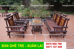 Bàn ghế tre XUân Lai giá mềm tại Hà Nội