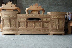 ​KỆ TIVI Mõ Kiểu Cánh Cong (gỗ hương vân) loại 2M2 VÀ 2M4.