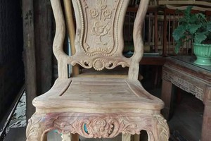 Bộ bàn ghế ăn - bàn vuông ( Gỗ hương vân ).