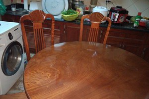 ​Bộ Bàn Ghế Ăn ( Gỗ Trẹo ) Loại bàn xoay - kính.