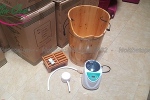 bồn xông chân gỗ