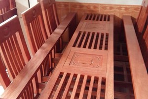 Bàn Ghế Ăn Gỗ Sồi 1.6m 6 ghế