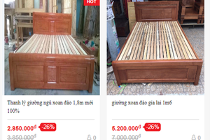 Bán hàng thanh lý giường gỗ cao cấp giá rẻ