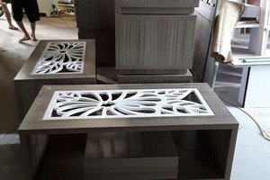 Bàn hoa CNC vân gỗ