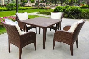 Bàn ghế cafe giả mây YC 096