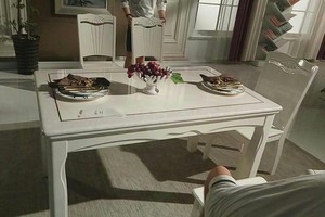 Bàn chữ nhật mặt đá